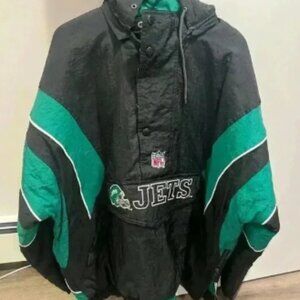 Vintage 90s New York Jets Starter pullover jacket NFL Football Pro Line Official